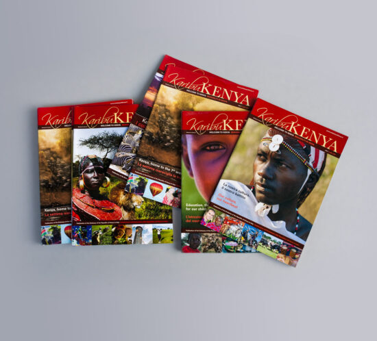 Copertine della rivista Karibu Kenya per Ambasciata del Kenya a Roma